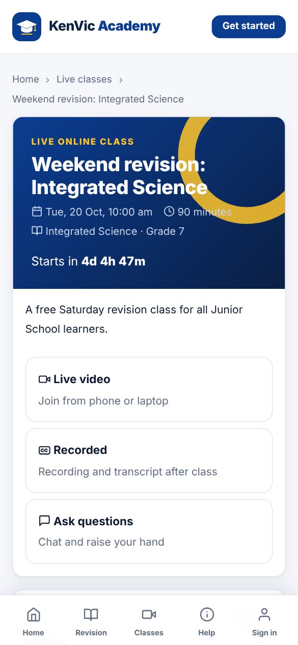 Screenshot: Book your seat