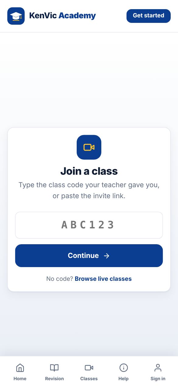 Screenshot: Open the invite